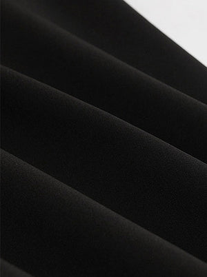 Black Sexy Rockabilly High Waist Formal Bridesmaid Casual Cocktail Dress for Women Detail View