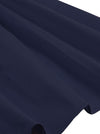 Womens Navy Blue Sleeveless Slim Fitting Vintage Cotton Cocktail Dress with Waist Belt Detail View