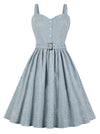 Women's Vintage 1950 Strap Polka Dots Printed Holiday Casual Dress