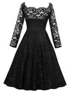 Sexy See-Through Black Lace Off Shoulder Semi Formal Cocktail Dress Back View