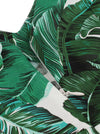White Green Dating Evening Rockabilly Sleeveless Printed Audrey Style Dress with Pocket Detail View
