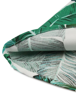 White and Green Cocktail Rockabilly Sleeveless Printed Vintage Audrey Style Dress Detail View