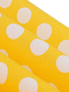 50s Retro Spaghetti Strap Polka Dot Yellow Sleeveless Cotton Sundresses Wear to Work Dress for Women Detail View
