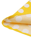 Fashion Polka Dot Summer Yellow White Cotton Pretty Knee Length Graduation Dresses for Women Detail View