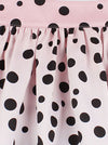 Black White Polka Dots Floral 1950s Inspired High Waisted Full Circle Skirts for Womens Detail View