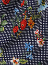 Elegant Polka Dots High Waist Spring Summer Classic Fit and Flared Dress for Women Detail View