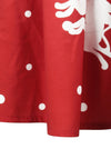 Red A-line Polka Dot Cute Fit Flare Wear to Work Mini Skirt for Women Detail View