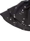 Black Vintage Lovely Star Double Layer Short Sleeves Dating Evening Dress for Women Detail View