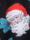 Adult Xmas Santa Claus Empire Waist A-Line Swing Halloween Cocktail Party Dress Black Red Detail View