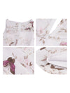 Vintage Inspired Vivid Floral Butterfly Patterns Organza Mesh Overlay Above Knee Length Dating Night Dress Detail View