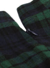 Vintage Retro Plaid Sleeveless Swing Dress with Pocket